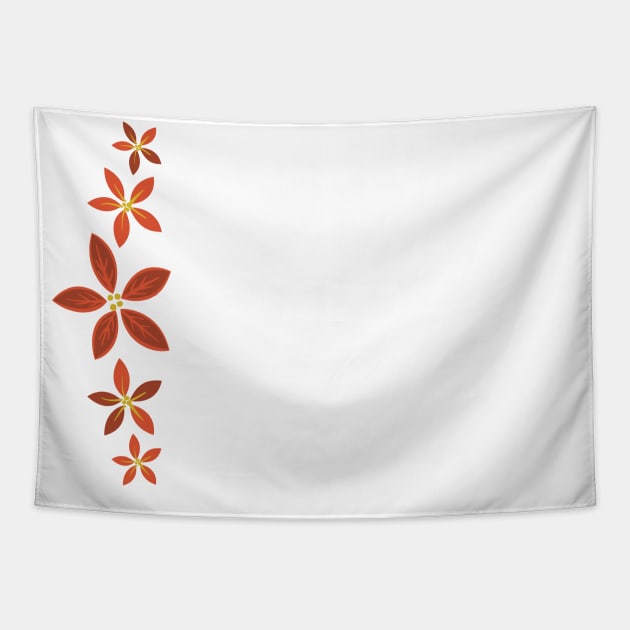 Poinsettia Garland Tapestry by SWON Design