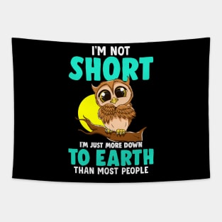 Cute & Funny I'm Not Short I'm Just Down To Earth Tapestry