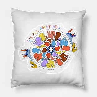 Doodle Art "it's all about you" Pillow