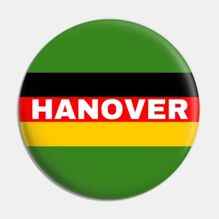 Hanover City in German Flag Pin