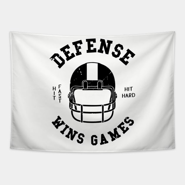 Football Fan Defense Wins Games Football Fan Tapestry by atomguy