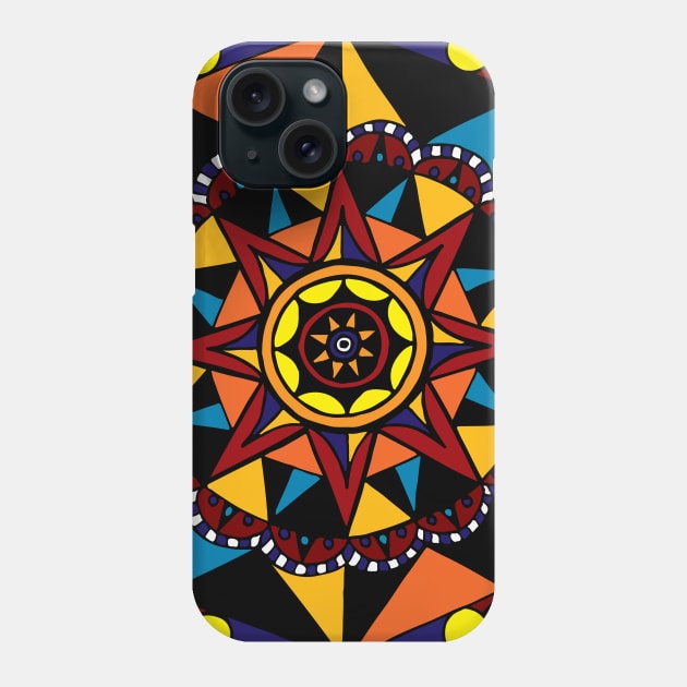 Geometric Compass Orange Palette Phone Case by HLeslie Design