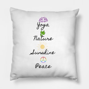 Yoga, Nature, Sunshine, Peace Pillow