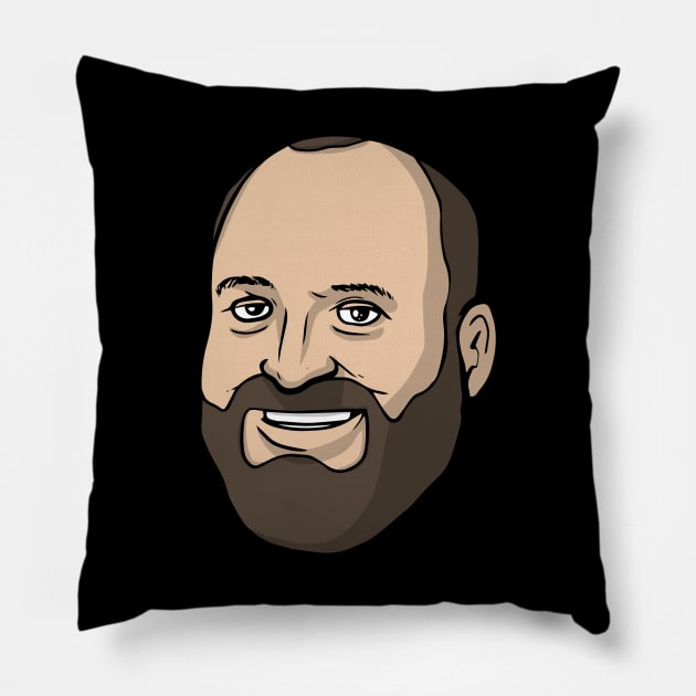 Baddest Tom Segura ('s Head) Pillow by Baddest Shirt Co.