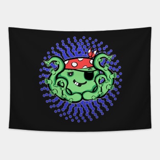 Kawaii pirate Octopus Tapestry