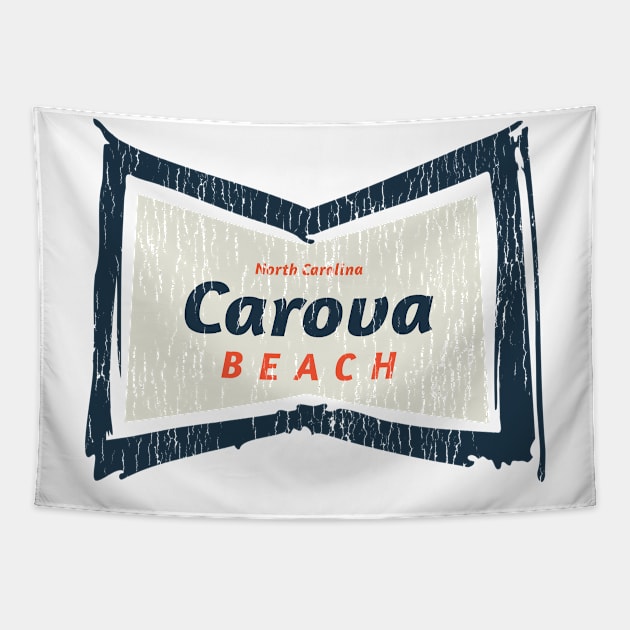 Carova, NC Summertime Vacationing Bowtie Sign Tapestry by Contentarama