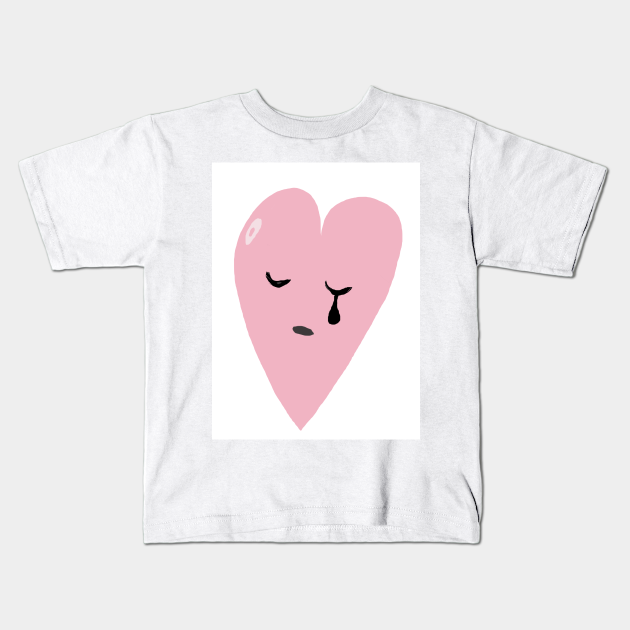 Crying Heart Heart Hearts Love Cry Pink Kids T Shirt Teepublic