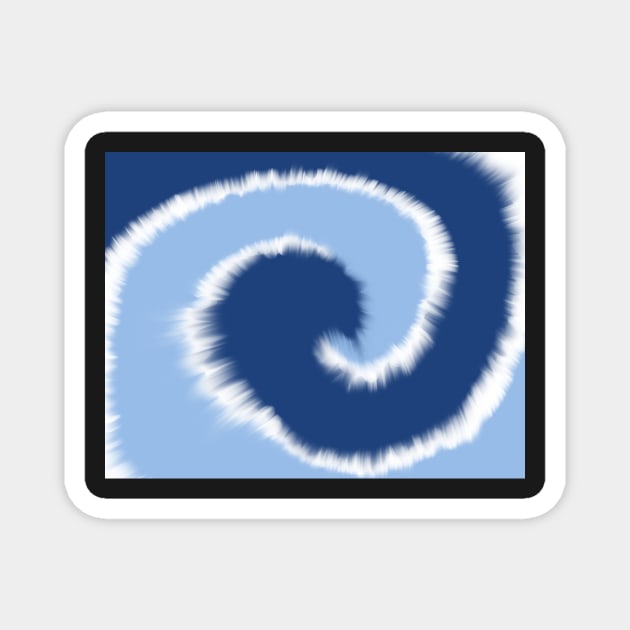 Blue and White Game Day Tie Dye Magnet by emilystp23