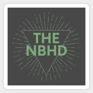 The Neighbourhood band logo. THE NBHD logo. Green, pink and orange