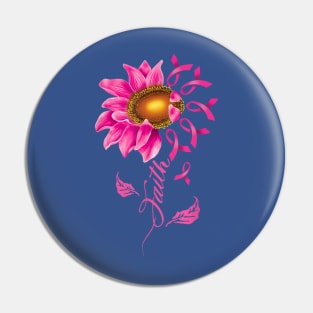 breast cancer faith sunflower  1 Pin