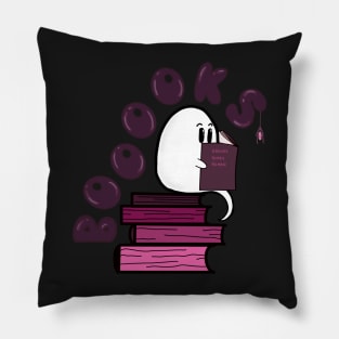 Book lovers design, boooooks, nerdy ghost Pillow