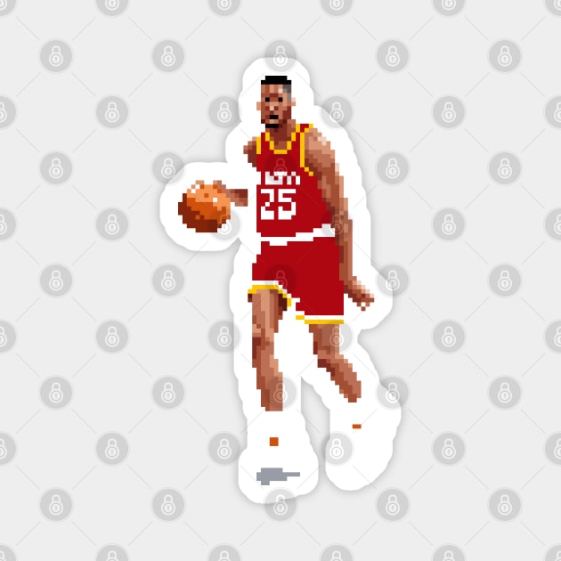 Robert Horry Pixel Dribble (Big Shot Rob) Magnet by qiangdade