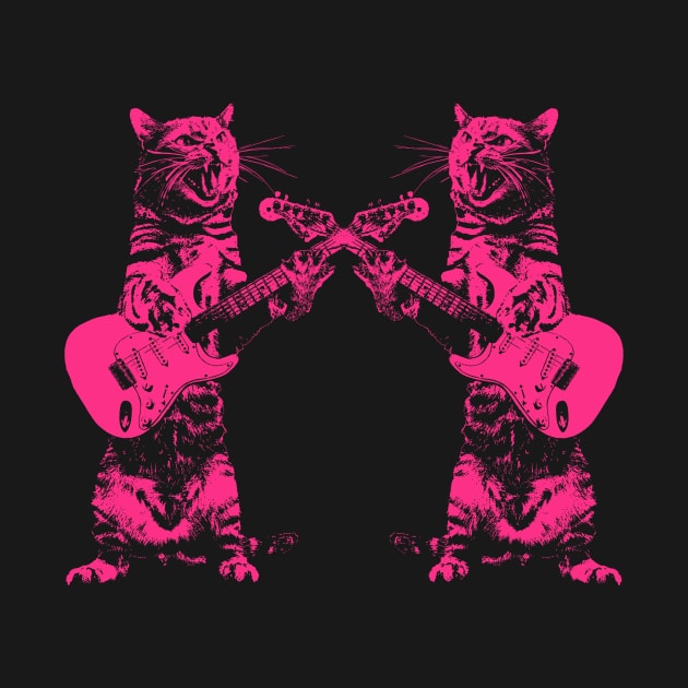 Double cat playing guitar by kumtulmabur