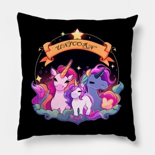unicorn family Pillow