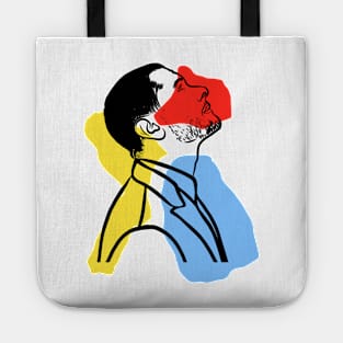 Minimalist Tri-color Man Tote