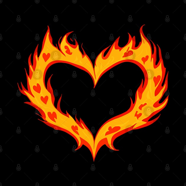 Torching Flame Heart | Valentine's Day by Basic Corner