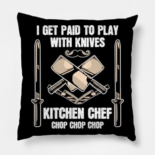 Get Paid to Play With Knifes Pillow