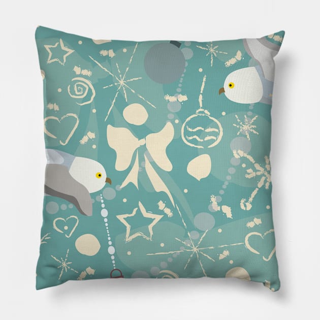 Owls Pillow by Kristina Stellar Scandinavian Land