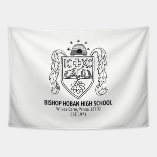 1970s Bishop Hoban High School Logo Recreation (BLACK) Tapestry