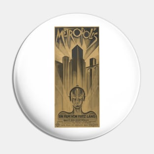 Metropolis- Fritz Land Classic Sci Fi Movie Poster Pin