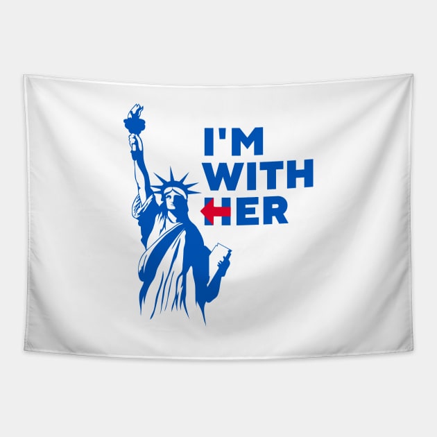 The I'm With Her Tapestry by FranklinPrintCo