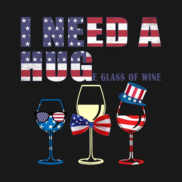 Wine American Flag Patriot Graphic USA Patriotic by nangtil20