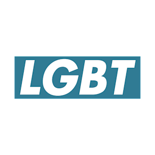 LGBT Blue box logo T-Shirt