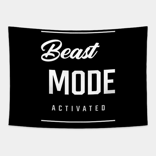 Beast Mode Gym Bodybuilding Sport Motivation Tapestry by Diogo Calheiros