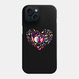 Tie Dye Love Bowling Heart Phone Case