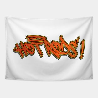 Hot Rods ! - Type Only Tapestry