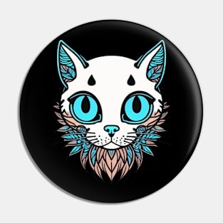 The skull cat Pin