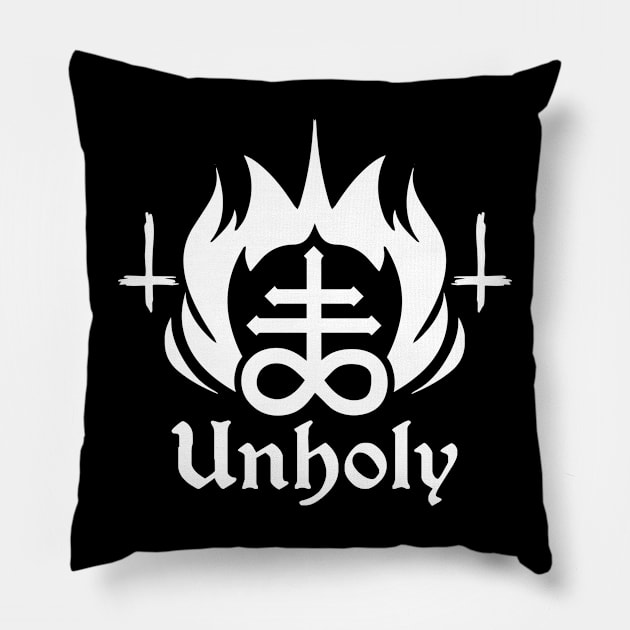 Leviathan Cross - Unholy Pillow by Tshirt Samurai