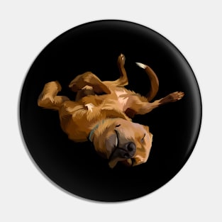 brown dog sleeping-vector art Pin