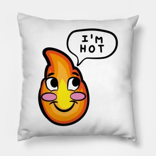 I'm hot blushing cartoon cute fire rosy cheeks Pillow