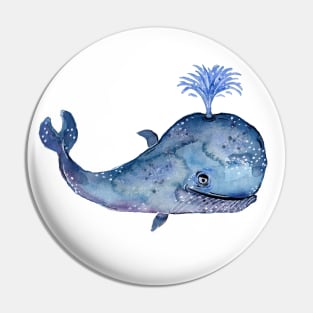 Friendly Blue Whale Pin