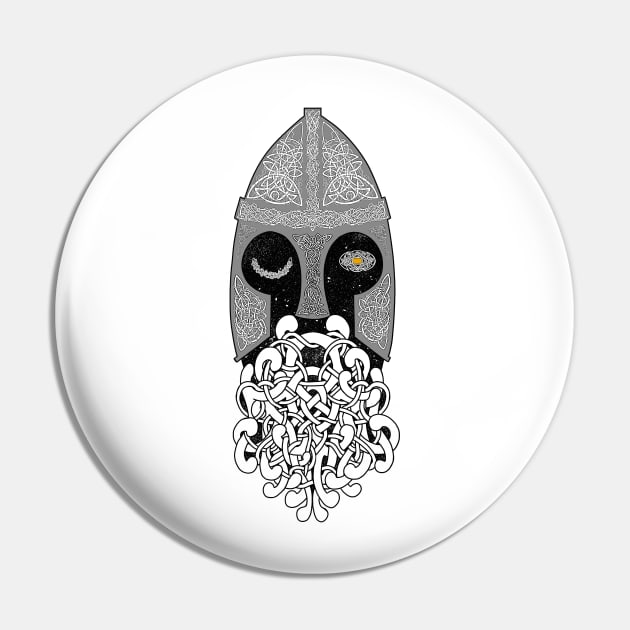 Odin One-eye, The All-Father, Knotwork Design Pin by Art of Arklin