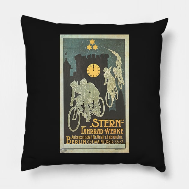 Stern Bicycles - Vintage Bicycle Poster from 1908 Pillow by coolville