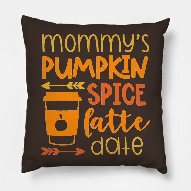 Mommy's Pumpkin Spice Latte Date Pillow by JakeRhodes