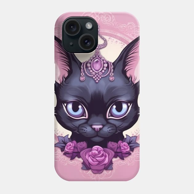 Cute Siamese Kitten Phone Case by Enchanted Reverie