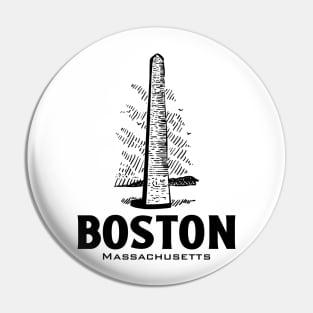 Boston Skylines Sketch Pin