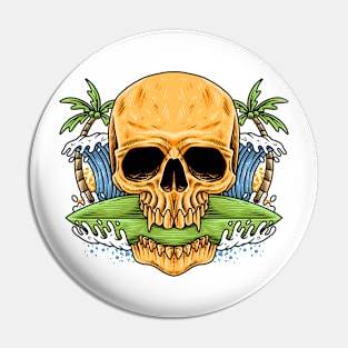 Skull Summer Pin