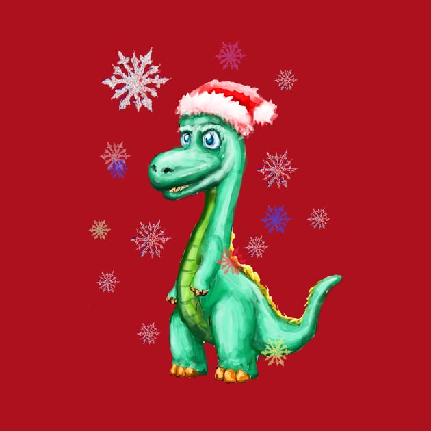 Dinosaur Merry Christmas! by VarietyStarDesigns