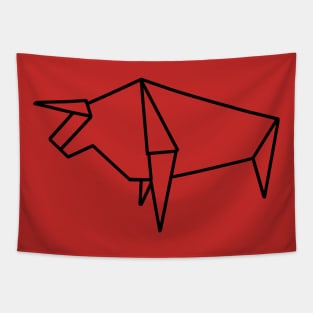 Origami Bull Tapestry