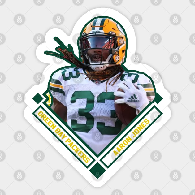 Green Bay Packers: Aaron Jones - NFL Removable Wall Adhesive Wall Decal Giant Athlete +2 Wall Decals 54W x 51H