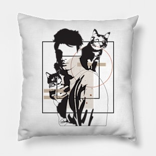 Cat dad version 2 Pillow