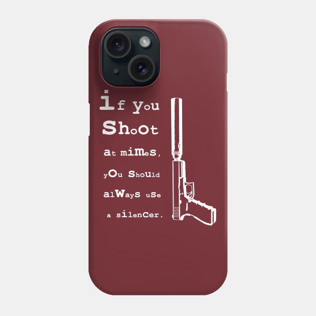 shoot mimes Phone Case by Jared1084