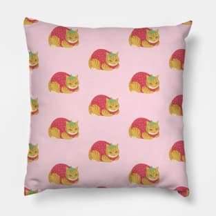 Strawberry Cat Pattern Pillow