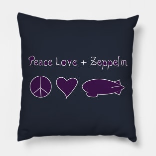 Peace Love & Zeppelin v3.5 Pillow