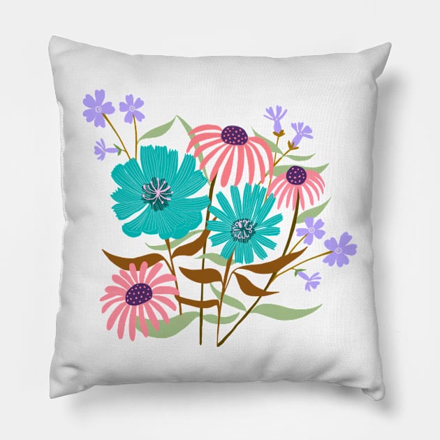 Summer florals. Pillow by Papergrape