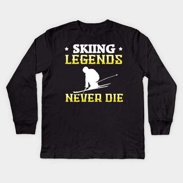 Pensioner Skiing Legend Retirement Ski Slope Pensioner Kids